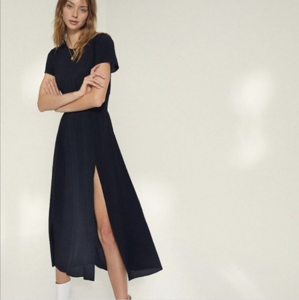Wilfred Aritzia Maxime Black Dress